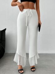 Акція на Штани жіночі SHEIN GD-00197249 L Білі від Rozetka