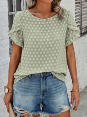 Акція на Блузка жіноча SHEIN GD-00198081 S Зелена від Rozetka