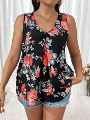 Акція на Блузка жіноча SHEIN GD-00200456 0XL Різнокольорова від Rozetka