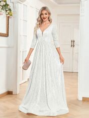 Акція на Сукня осіння жіноча SHEIN GD-00196299 M Біла від Rozetka