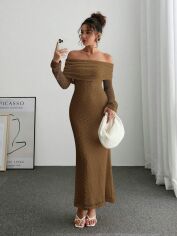 Акція на Сукня осіння жіноча SHEIN GD-00198839 M Коричнева від Rozetka