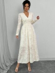 Акція на Сукня осіння жіноча SHEIN GD-00199645 L Кремова від Rozetka