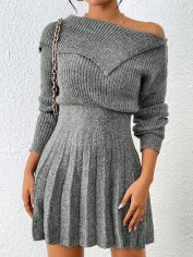 Акція на Сукня осіння жіноча SHEIN GD-00193533 L Сіра від Rozetka