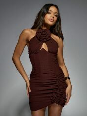 Акція на Сукня літня жіноча Shein GD-00227417 S Кавова від Rozetka