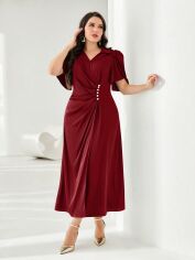 Акція на Сукня жіноча SHEIN GD-00211258 3XL Бордова від Rozetka