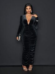 Акція на Сукня осіння жіноча SHEIN GD-00224385 L Чорна від Rozetka