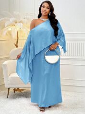 Акція на Сукня жіноча SHEIN GD-00198774 2XL Світло-блакитна від Rozetka