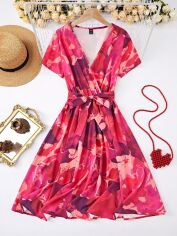 Акція на Сукня жіноча SHEIN GD-00218579 L Фуксія від Rozetka