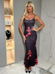 Акція на Сукня жіноча SHEIN GD-00224568 S Коричнева від Rozetka