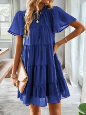 Акція на Плаття міді літнє жіноче SHEIN GD-00198049 S Синє від Rozetka