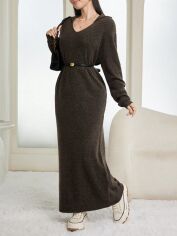 Акція на Сукня осіння жіноча SHEIN GD-00220092 L Хакі від Rozetka