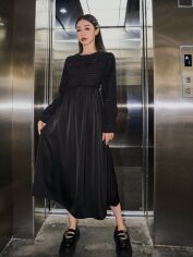 Акція на Сукня осіння жіноча SHEIN GD-00222959 M Чорна від Rozetka