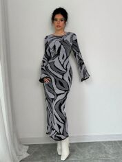 Акція на Сукня осіння жіноча SHEIN GD-00198418 S Сіра від Rozetka
