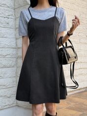 Акція на Сукня літня жіноча SHEIN GD-00221954 L Темно-сіра від Rozetka