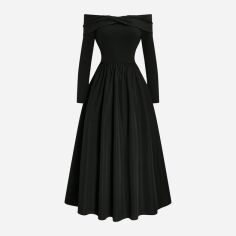 Акція на Сукня осіння жіноча SHEIN GD-00197730 1XL Чорна від Rozetka