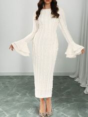 Акція на Сукня осіння жіноча SHEIN GD-00216126 XL Кремова від Rozetka