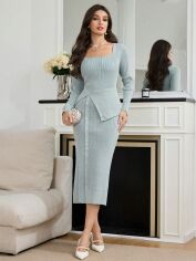 Акція на Сукня осіння жіноча SHEIN GD-00197277 M Синя від Rozetka