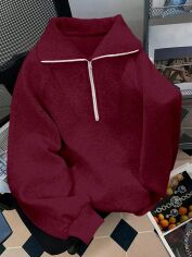 Акція на Толстовка жіноча SHEIN GD-00218543 S Бордова від Rozetka