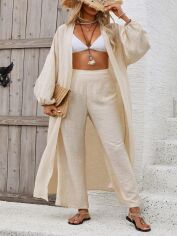 Акція на Костюм оверсайз жіночий SHEIN GD-00211868 4XL Кремовий від Rozetka