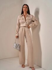 Акція на Костюм оверсайз жіночий SHEIN GD-00190488 XL Бежевий від Rozetka