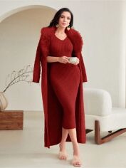 Акція на Костюм жіночий SHEIN GD-00211871 S Бордовий від Rozetka