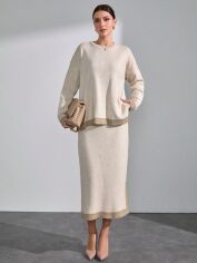 Акція на Костюм жіночий SHEIN GD-00193583 One Size Кремовий від Rozetka