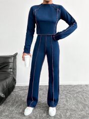 Акція на Костюм жіночий SHEIN GD-00222352 S Темно-синій від Rozetka
