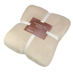 Акція на Флисовый плед Бежевый Home Line 195х220 см від Podushka