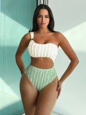 Акція на Купальник суцільний жіночий SHEIN GD-00225290 S Комбінований від Rozetka