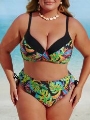 Акція на Купальник роздільний жіночий SHEIN GD-00210927 0XL Комбінований від Rozetka