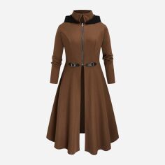 Акція на Пальто жіноче SHEIN GD-00198715 1XL Коричневе від Rozetka