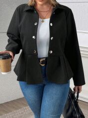 Акція на Пальто жіноче SHEIN GD-00199435 2XL Чорне від Rozetka