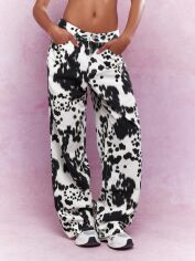 Акція на Джинси Baggy жіночі SHEIN GD-00194883 27 Чорні з білим від Rozetka