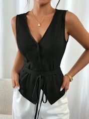 Акція на Топ жіночий SHEIN GD-00196568 L Чорний від Rozetka
