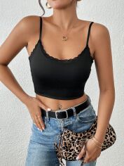 Акція на Топ жіночий SHEIN GD-00224975 L Чорний від Rozetka