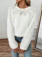Акція на Джемпер жіночий SHEIN GD-00212213 S Білий від Rozetka
