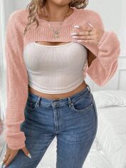 Акція на Джемпер жіночий SHEIN GD-00199311 3XL Рожевий від Rozetka