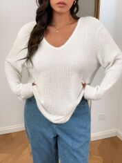 Акція на Джемпер жіночий SHEIN GD-00227409 0XL Бежевий від Rozetka