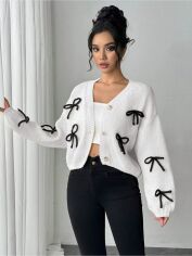 Акція на Кардиган жіночий SHEIN GD-00199917 S Білий від Rozetka