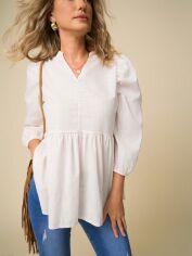 Акція на Блузка жіноча SHEIN GD-00209689 XL Кремова від Rozetka