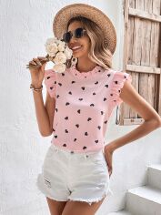 Акція на Блузка жіноча SHEIN GD-00199561 S Світло-рожева від Rozetka