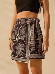 Акція на Спідниця літня жіноча SHEIN GD-00224625 S Чорно-біла від Rozetka