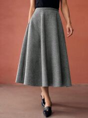 Акція на Спідниця літня жіноча SHEIN GD-00218959 M Світло-сіра від Rozetka