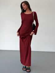 Акція на Сукня осіння жіноча SHEIN GD-00215926 S Бордова від Rozetka