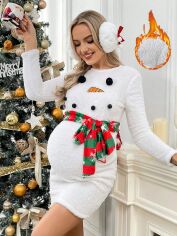 Акція на Сукня для вагітних осіння жіноча SHEIN GD-00199653 XL Біла від Rozetka