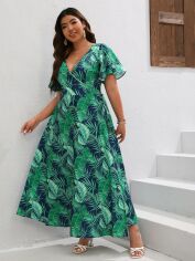 Акція на Сукня жіноча SHEIN GD-00200868 2XL Темно-зелена від Rozetka