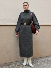 Акція на Сукня осіння жіноча SHEIN GD-00220047 S Темно-сіра від Rozetka