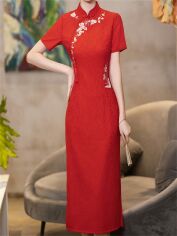 Акція на Сукня літня жіноча SHEIN GD-00200591 S Червона від Rozetka
