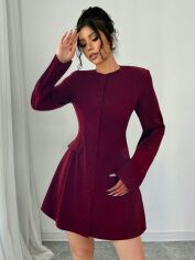 Акція на Сукня осіння жіноча SHEIN GD-00227745 S Бордова від Rozetka