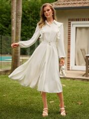 Акція на Сукня осіння жіноча SHEIN GD-00199526 L Бежева від Rozetka